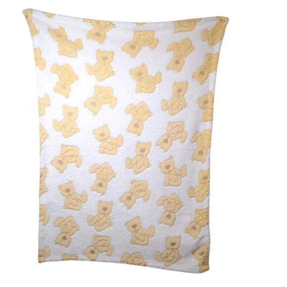 Tadpoles Yellow Bear Security Lovey Blanket 30" X 39" - Picture 2 of 6